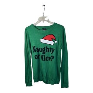 Rue21 XL Green Naughty‎ or Nice Sweater